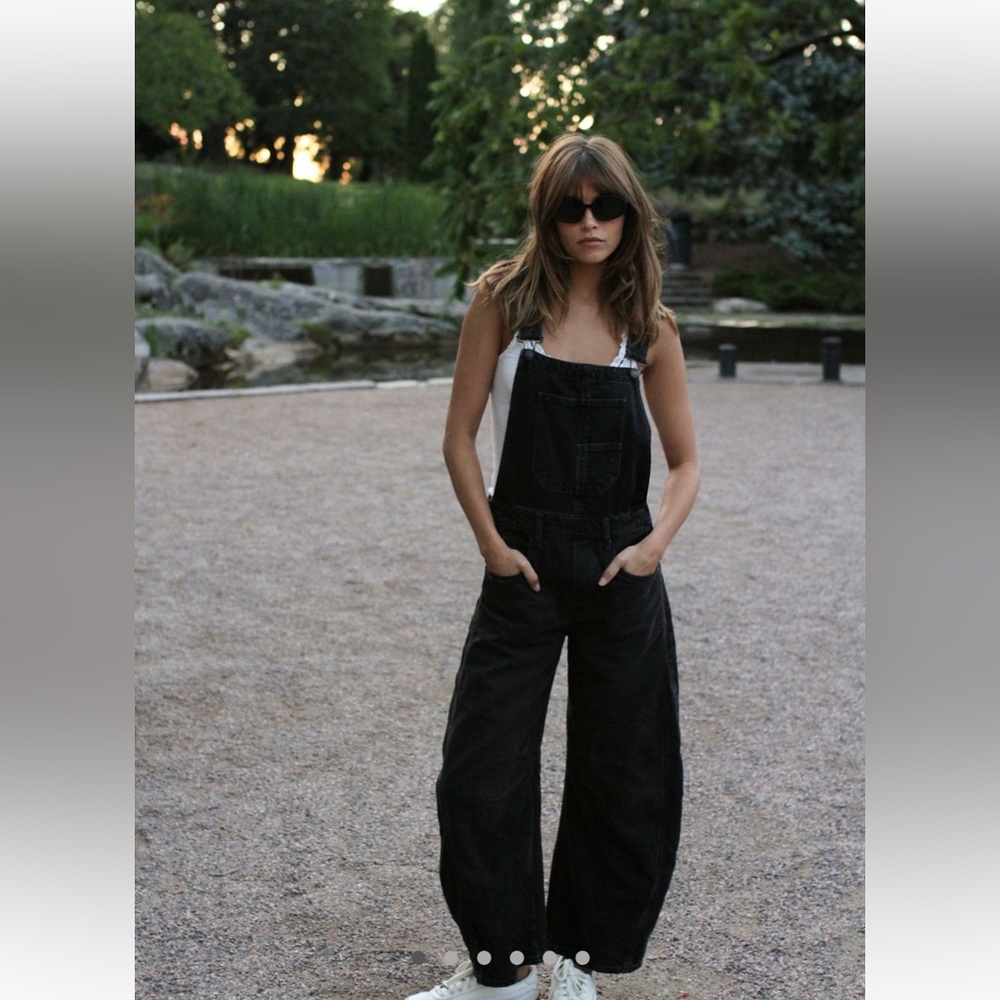 NWT Free People Black Corduroy Jumpsuit